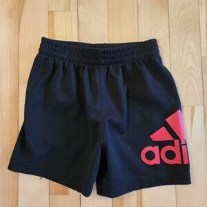 Adidas Kids Black Shorts with Red Logo 3T